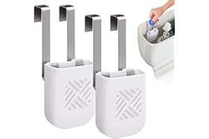 moonoom Toilet Tank Cleaning Tablet Holder, Toilet Tank Bleach Tablet Bracket, Hanging Toilets Bowl Cleaner Carrier for Preve