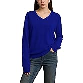 SANGTREE Sweater for Women V Neck Casual Long Sleeve Lightweight Knit Pullover Tops