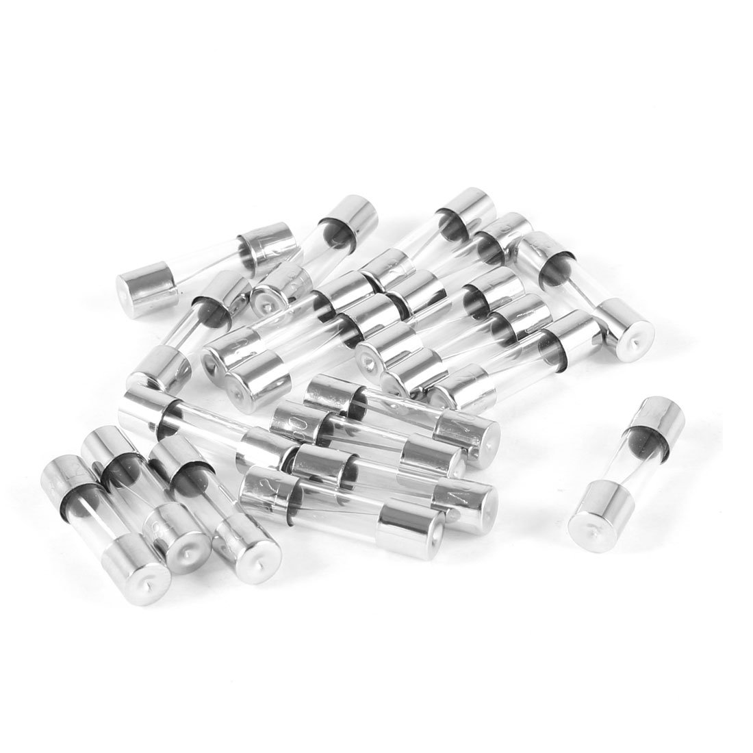 sourcingmap 20pcs Fast Blow Glass Tube Fuse 8A 250V 5mm x 20mm