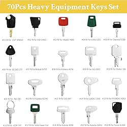 70 Heavy Equipment Keys Master Set, Machine Keys