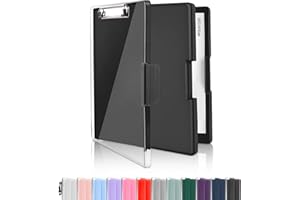 SFLHHDM Clipboard with Storage,Heavy Duty Clip Boards 8.5x11 with 2 Storage Case,Clear Visible Top Panel Storage Clip Board,S