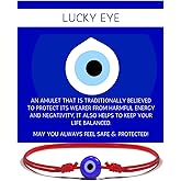 Genuine Evil Eye Protection Bracelet – Adjustable Red String Talisman | Handmade Kabbalah Mal de Ojo with Turkish Glass Bead for Good Luck and Energy Shield