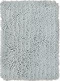 Momentum Home 5359 Modern Bathroom Rug with Soft Microfiber Bristles and Non-slip Backing, 17 by 24-Inch, Aqua Blue