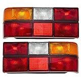 Driver and Passenger Taillights Taillamps Lenses with Black Trim Replacement for Volvo 13724497 13724505