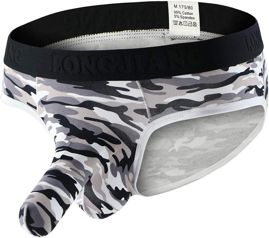 sweetnice Sexy Men's Soft Briefs Elephant Nose Shorts Bulge Pouch Panties Men's Boxer Trunks G-String Thong Underpants