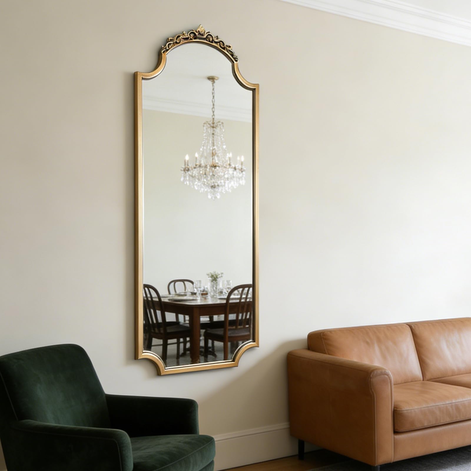 DAOYIJIAJU Large Gold Vintage Mirror, 53