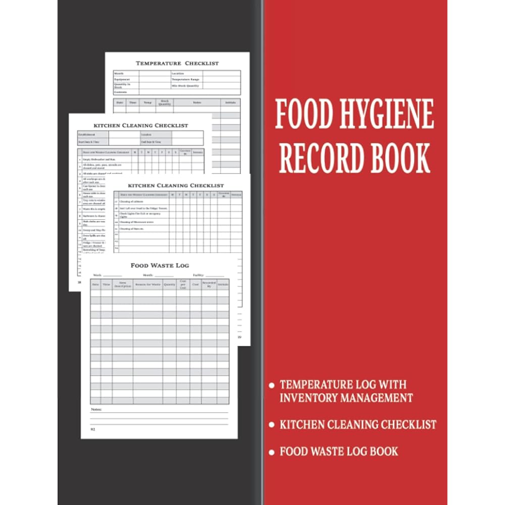 Buy Food Hygiene Record Book Food Temperature Log Book With Inventory