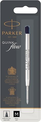 Parker Ballpoint Pen Refill Medium Tip Black QUINKflow Ink 1 Count view 9