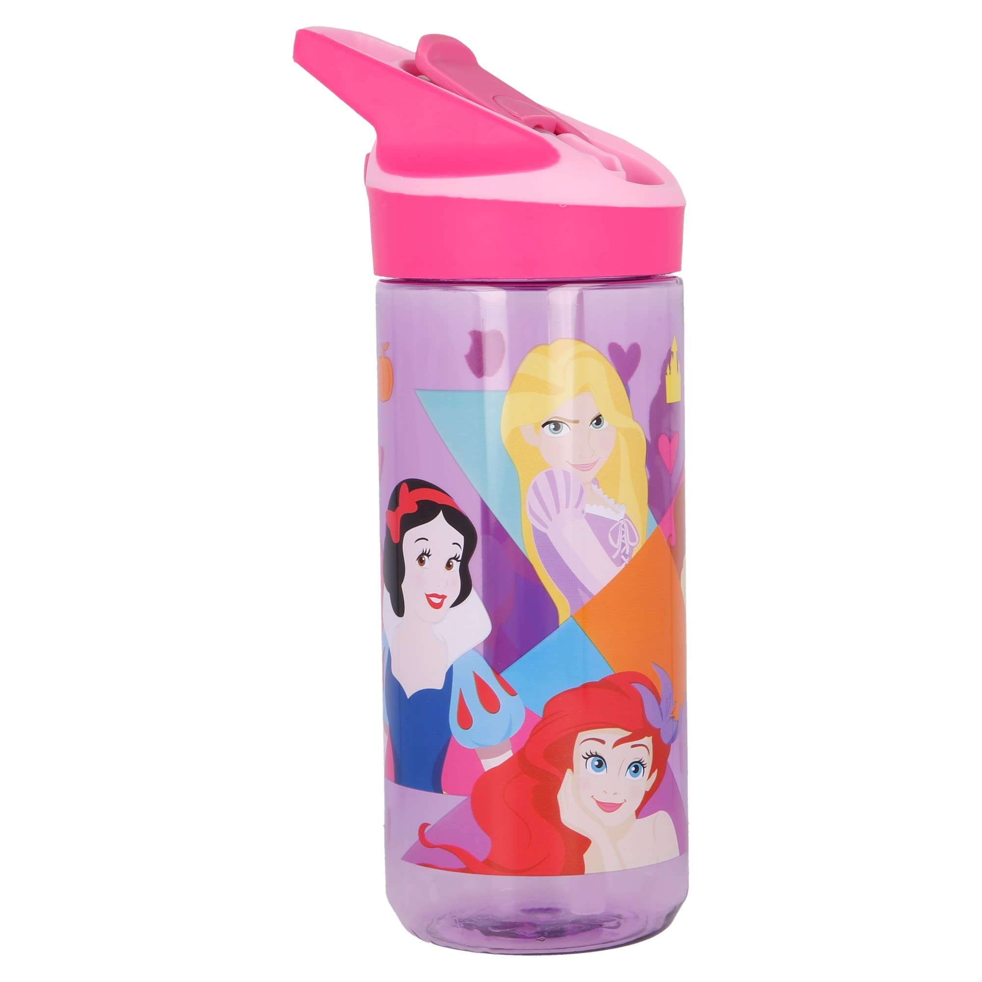 Stor Disney Princess 620ml Water Bottle for Kids, School Drinks Bottle Made of Durable Tritan, Bpa Free, Disney Princess Bright & Bold