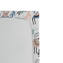 Ambesonne Llama Fitted Sheet, Cartoon Style Hand