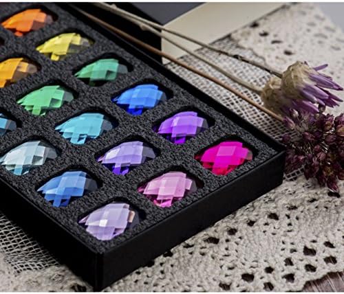 Luxurious Sparkling Fridge Magnets with Protection from Scratches – Durable Colorful Magnet Set for Calendar/Whiteboard – 21-Pack – Gift Box