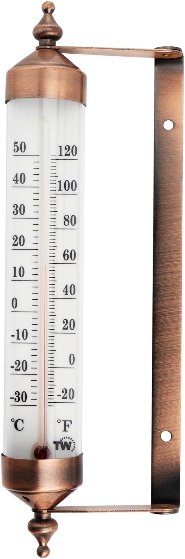 Thermometer World Outdoor Garden Thermometer Wall Mount - -30 to +50 C/F