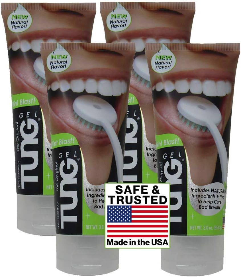 Tung Fresh Mint Tongue Cleaner Gel - Pack of 4, 85 g (Pack of 4)