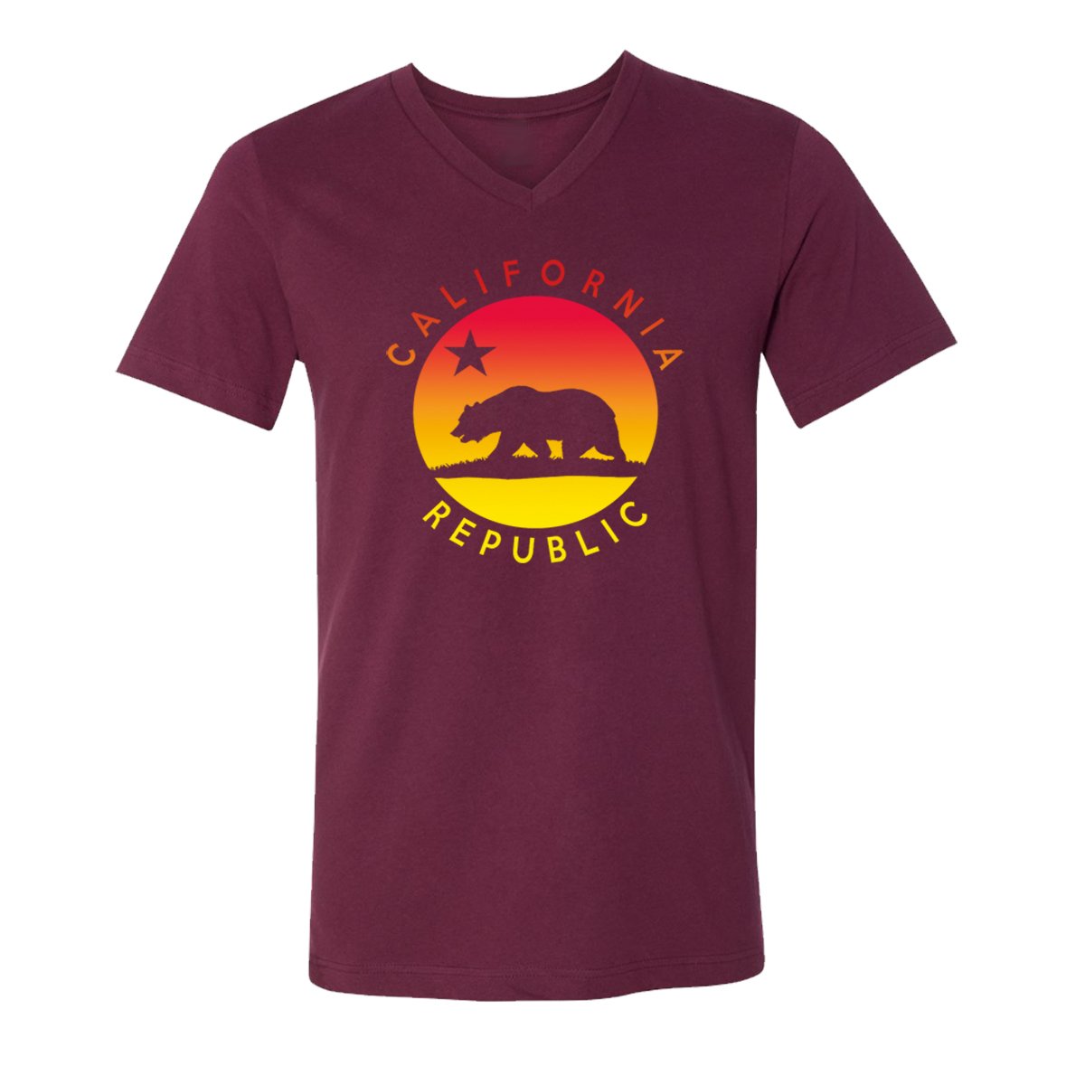 Falcon's Shop Most Popular Cool Cali Bear With Sunset T-shirts For 