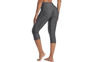 baleaf Women's 18" High Waisted Swim Pants Long Swim Capris UPF50+ Swimsuit with Liner and Pockets