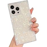 TETAW Cute Compatible with iPhone 15 Pro Max Case 6.7 Inch,Sparkle Luxury Glitter Colorful Rectangle Shell Cases for Women,Girly Bling Slim Soft TPU Shockproof Protective Cover(Colorful Shell)