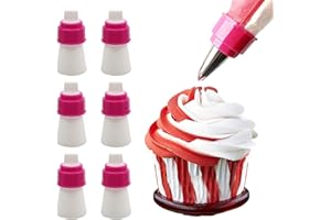 SINGOMON 6PCS 2 Color Icing Piping Bag Russian Nozzle Converter Couplers Icing Cake Decor Tools Cream Decorating Converters 2