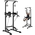 VEVOR Power Tower Dip Station, Multi-Function Home Gym Fitness Equipment, Strength Training Workout Dip Bar