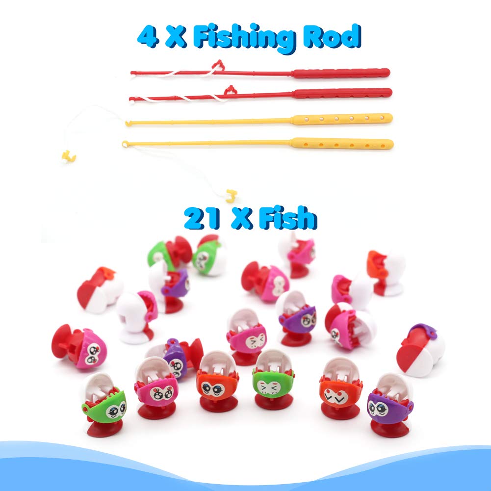 Fishing Game Toy, Electronic Rotating Music Colorful Fish Board Game Play Set Educational Training Great Party Favors for Children Kids Toddles Boys Girls