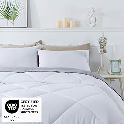 KASENTEX 90x90 Easy-Clean Reversible Comforter Set