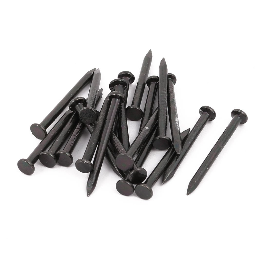 Sourcingmap 2mmx25mm Carbon Steel Point Tip Concrete Cement Nail Black 20pcs