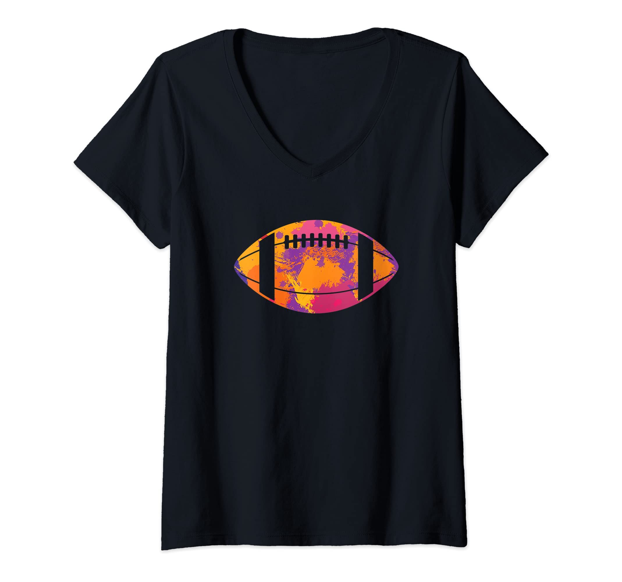 Womens American Football Team - Sunday Football Player V-Neck T-Shirt
