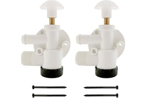 DICSLEY 2-PACK RV Toilet Water Valve 385314349, Fix Leaks & Freeze Damage, for Pedal Flush Toilets for Camper, Trailer, Boat Toilets