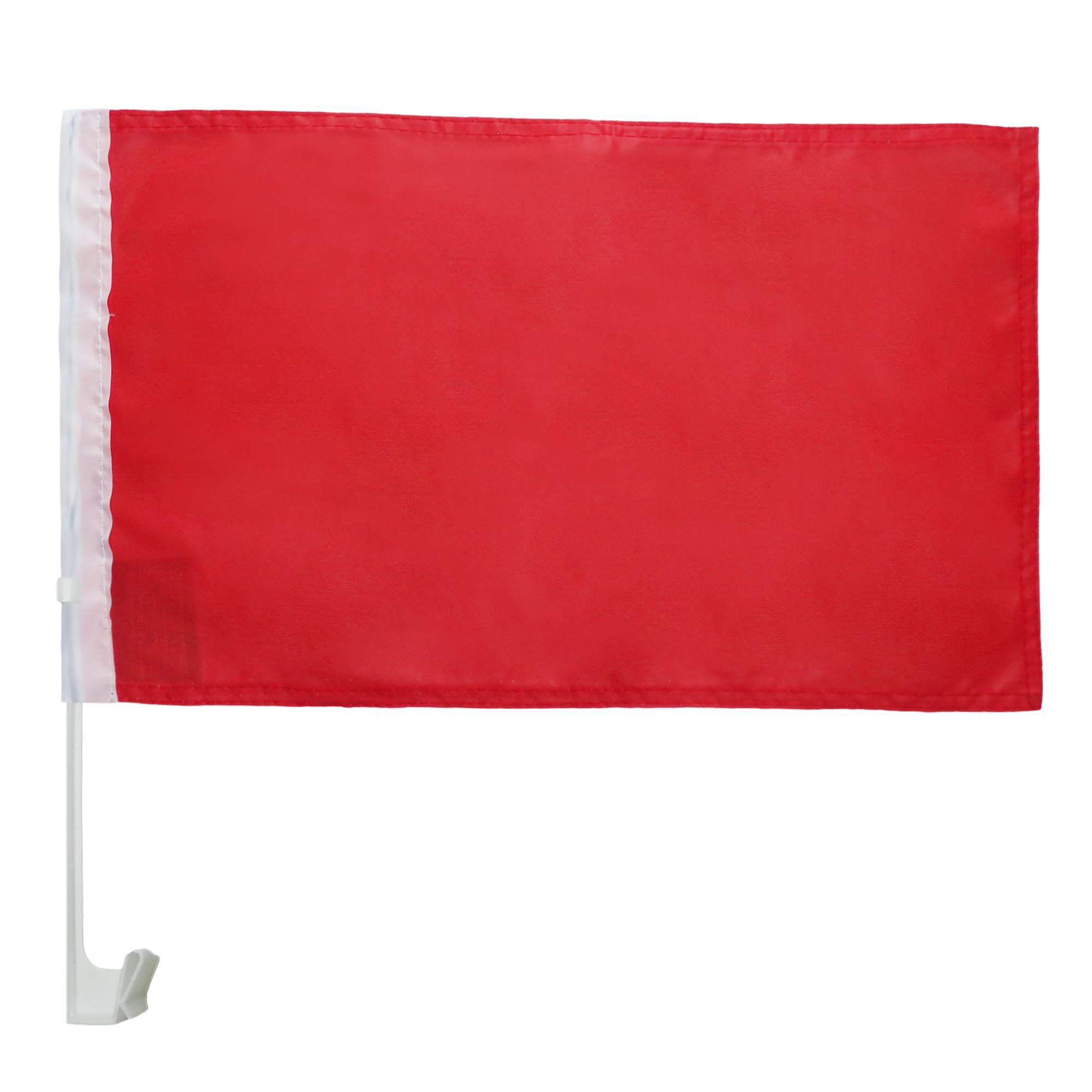 Plain Red Car Flag 18'' x 12'' - Solid - Color Car flags 30 x 45cm - Banner 18x12 INCHES PLASTIC STICK - AZ FLAG — image 1