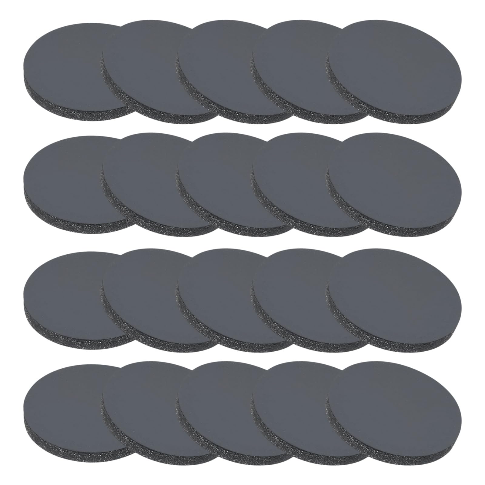 PATIKIL Rubber Solid Discs Washers, 20 Pcs 10mm OD x 1.5mm Thick Rubber Round Gasket Pad Bushings Spacer Washer for DIY Gasket Craft, Black