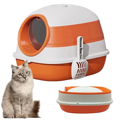 PINVNBY Foldable Cat Litter Box, Kitty Litter Box with Detachable