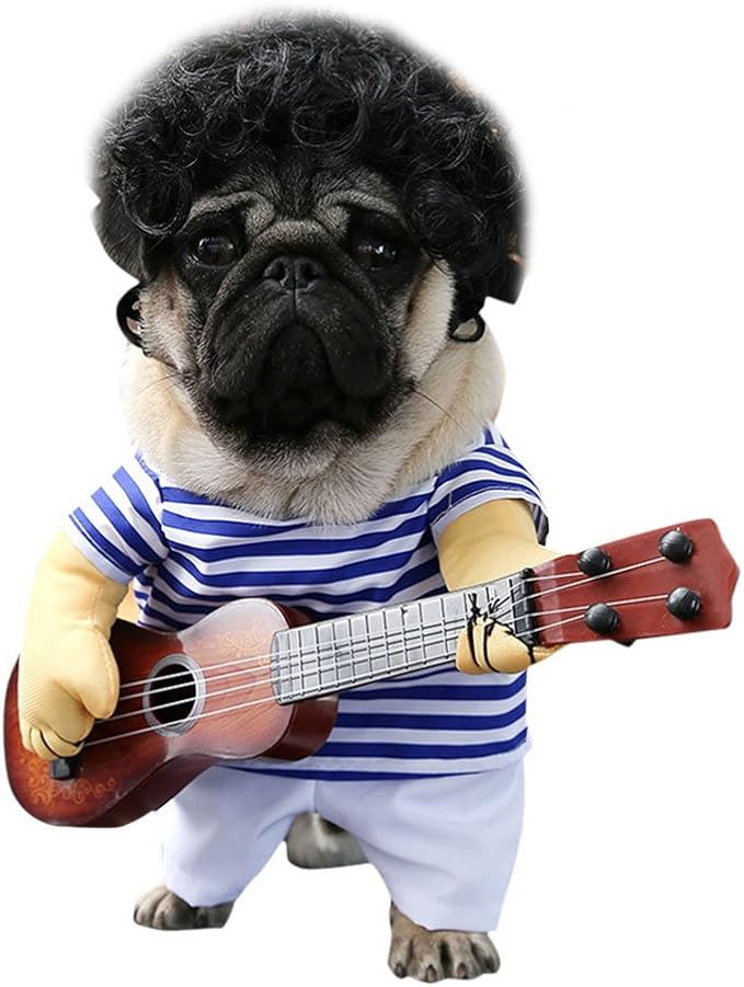 Animaux De Compagnie M Guitare Laemilia Vetements Halloween Pour Animaux Domestiques Funny Singer Puppy Costume Chien Chat Deguisement Jouer Une Guitare Noel Fancy Costume Coslay Party Buste 35 45cm Jeux Et Jouets Wiser Com Co