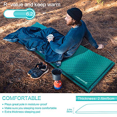 Bessport Camping Sleeping Pad Extra Thickness 78x26 Inches