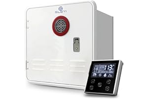 Gleyi RV Tankless Water Heaters, Upgraded 65000 BTU RV On Demand Water Heater with Remote & 15" x 15" Door, 12V DC Instant Ca