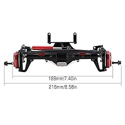 INJORA RC Axle Metal Front and Rear Portal Axle