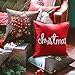 Phantoscope Decorative Christmas Throw Pillow Cover with Grid Background (Letter)