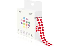 PARLAIM 1/4 Inch Circle Sticker Labels,1000 Stickers Round Color Coding Circle Dots Stickers, Adhesive Roll Dot Label for Inventory Organize, File Classification (Red)