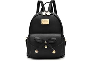 I IHAYNER Girls Bowknot Cute Leather Backpack Mini Backpack Purse for Women