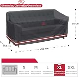 Turtle Life Garden Sofa Cover Black 236x102x89 cm UV & Water Resistant view 3