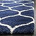 SAFAVIEH Hudson Shag Collection Area Rug - 6' x 9', Navy & Ivory, Moroccan Ogee Trellis Design, Non-Shedding & Easy Care, 2-inch Thick Ideal for High Traffic Areas in Living Room, Bedroom (SGH280C)