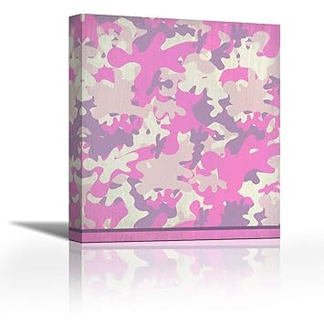 Karmakara Pink Camo Fine Art Print On Fine Art Canvas Stretched