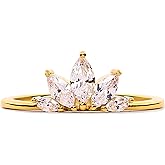 STORYJEWELLERY Marquise Ring, Stackable Rings for Women, Cocktail Rings for Women, Art Deco Statement Ring, Gifts for Her