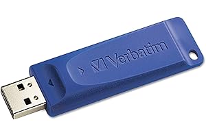 VERBATIM 4GB USB 2.0 Flash Drive - Cap-Less & Universally Compatible - Blue (97087)