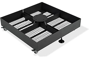 PURPLE LEAF Patio Umbrella Base WK4500 with 4 Lockable Wheels 1100 lbs High Capacity Heavy-Duty Cantilever Offset Steel Weighted Base