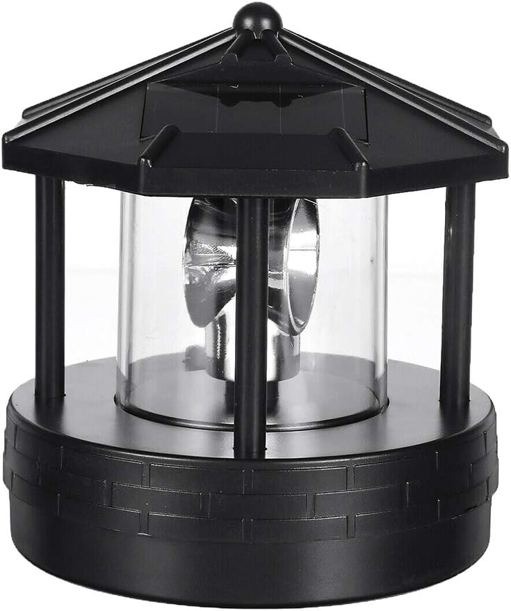 CXQ Solar LED Rotating Lighthouse Light Garden Yard Lawn Lamp Lighting Outdoor Home Decor