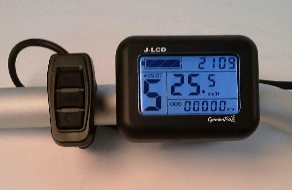 xGerman Retrofit Kit 26 '250 W 36 V Battery 10 A 25HM/H up to 75 km depending on Rack, Front Wheel Drive with Driver LCD Display, etc