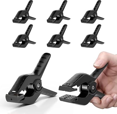 EMART 6 Pack Heavy Duty Muslin Spring Clamps 4.5 inch Photo Backdrop Clips