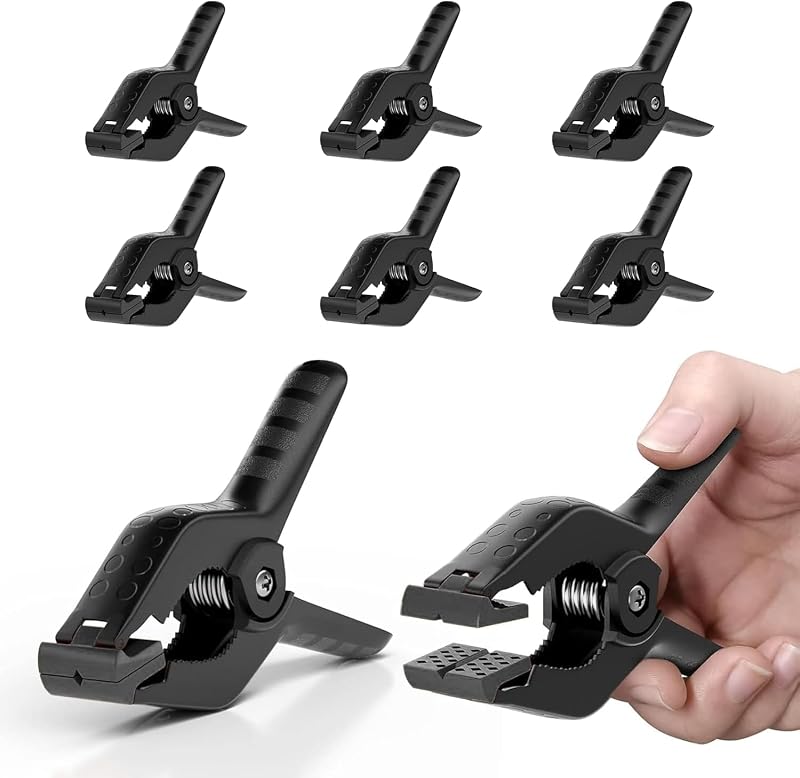 EMART 6 Pack Heavy Duty Muslin Spring Clamps 4.5 inch Photo Backdrop Clips