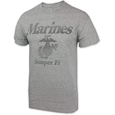 Armed Forces Gear US Marine Corps Reflective PT Short-Sleeve T-Shirt - Official Licensed United States Marines Shirts for Men