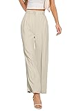FUNYYZO Women's Wide Leg Pants High Elastic Waisted