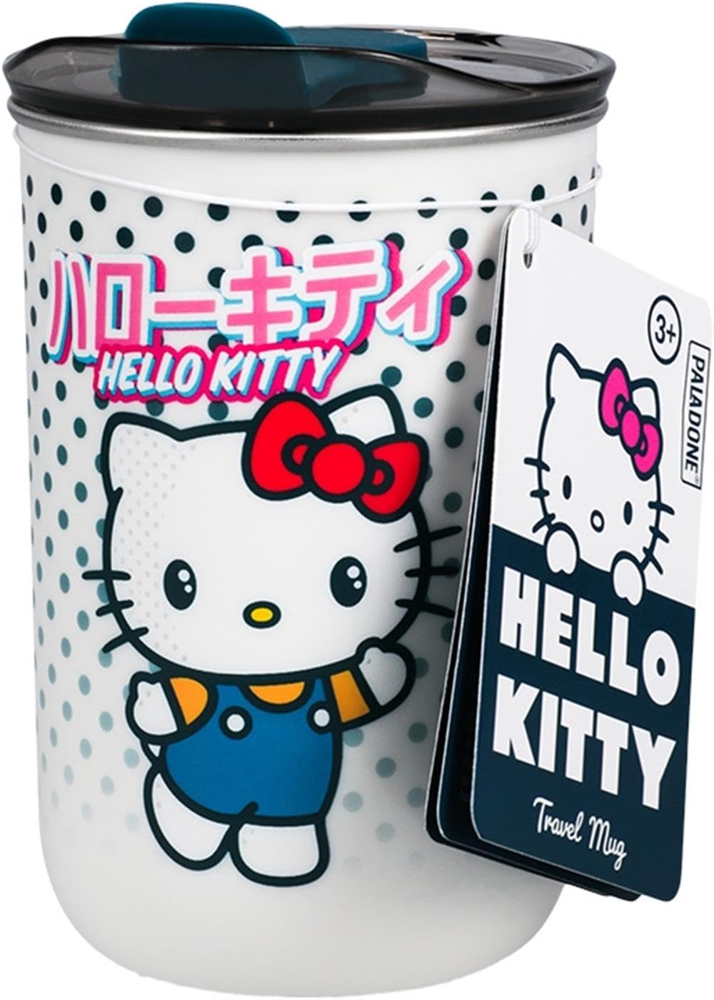 Paladone Hello Kitty Travel Cup with Lid for Cold & Iced Drinks, Officially Licensed Sanrio Pop Culture Merchandise, 350 ml (11 fl oz)